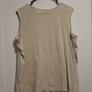 Light Taupe Sleeveless Tank 2X